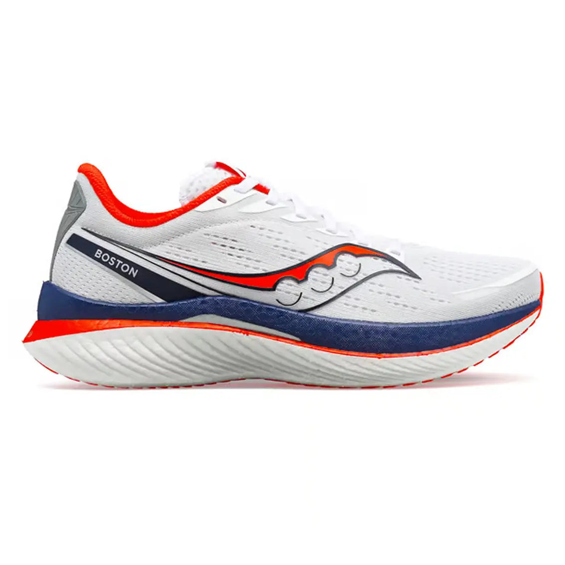Mens Saucony Endorphin Speed 3 - Boston Marathon - White / Navy