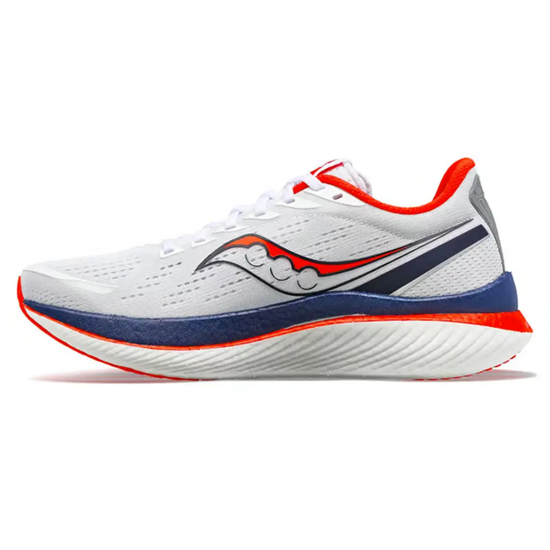 Mens Saucony Endorphin Speed 3 - Boston Marathon - White / Navy
