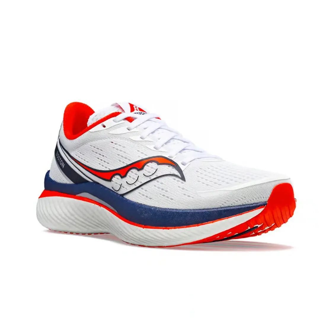 Mens Saucony Endorphin Speed 3 - Boston Marathon - White / Navy