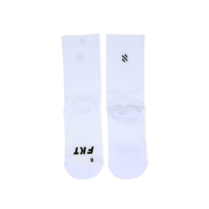 FKT Run Crew Sock | Premium Cushioned | Moisture Wicking | White ...