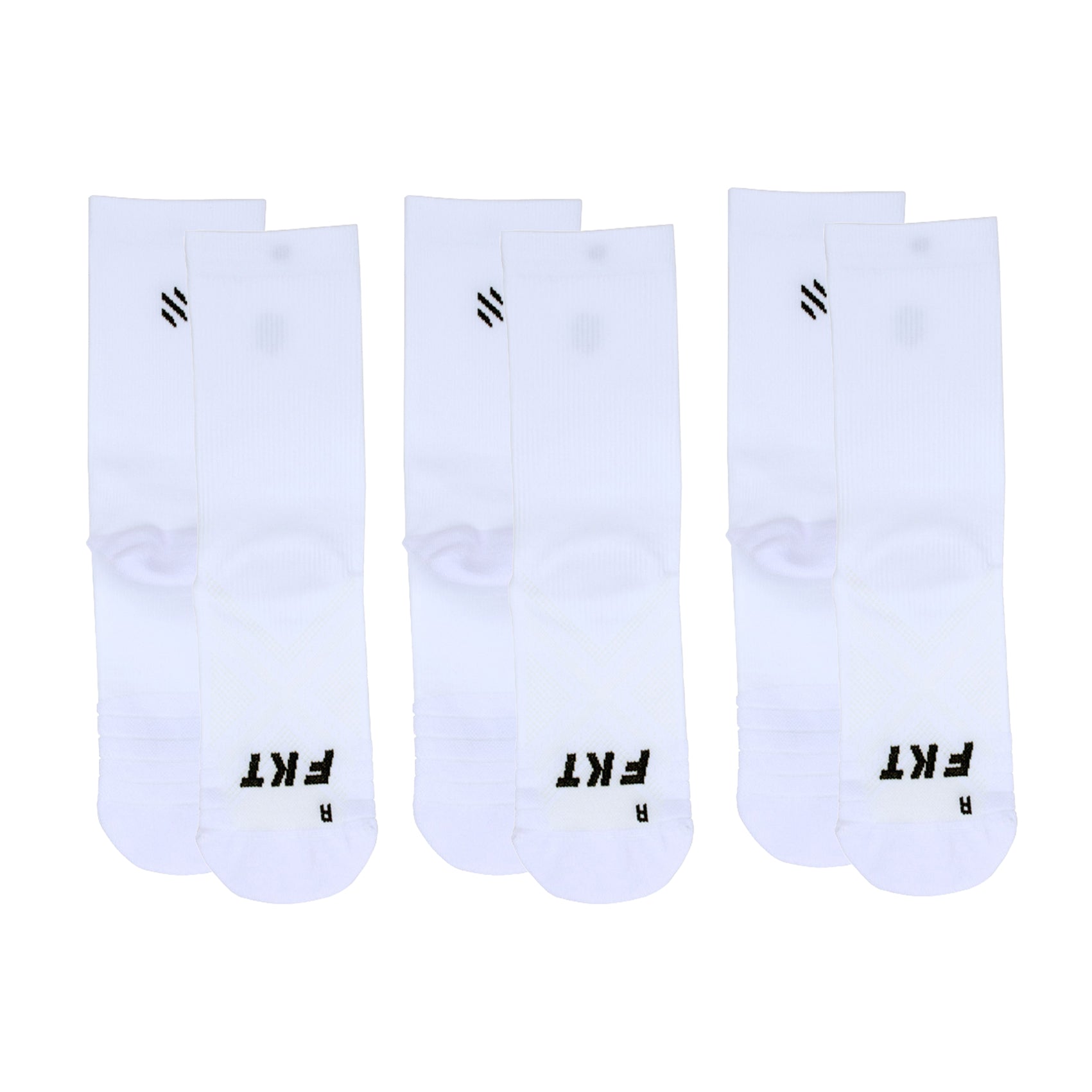 FKT Crew Length Sock White - 3 Pack