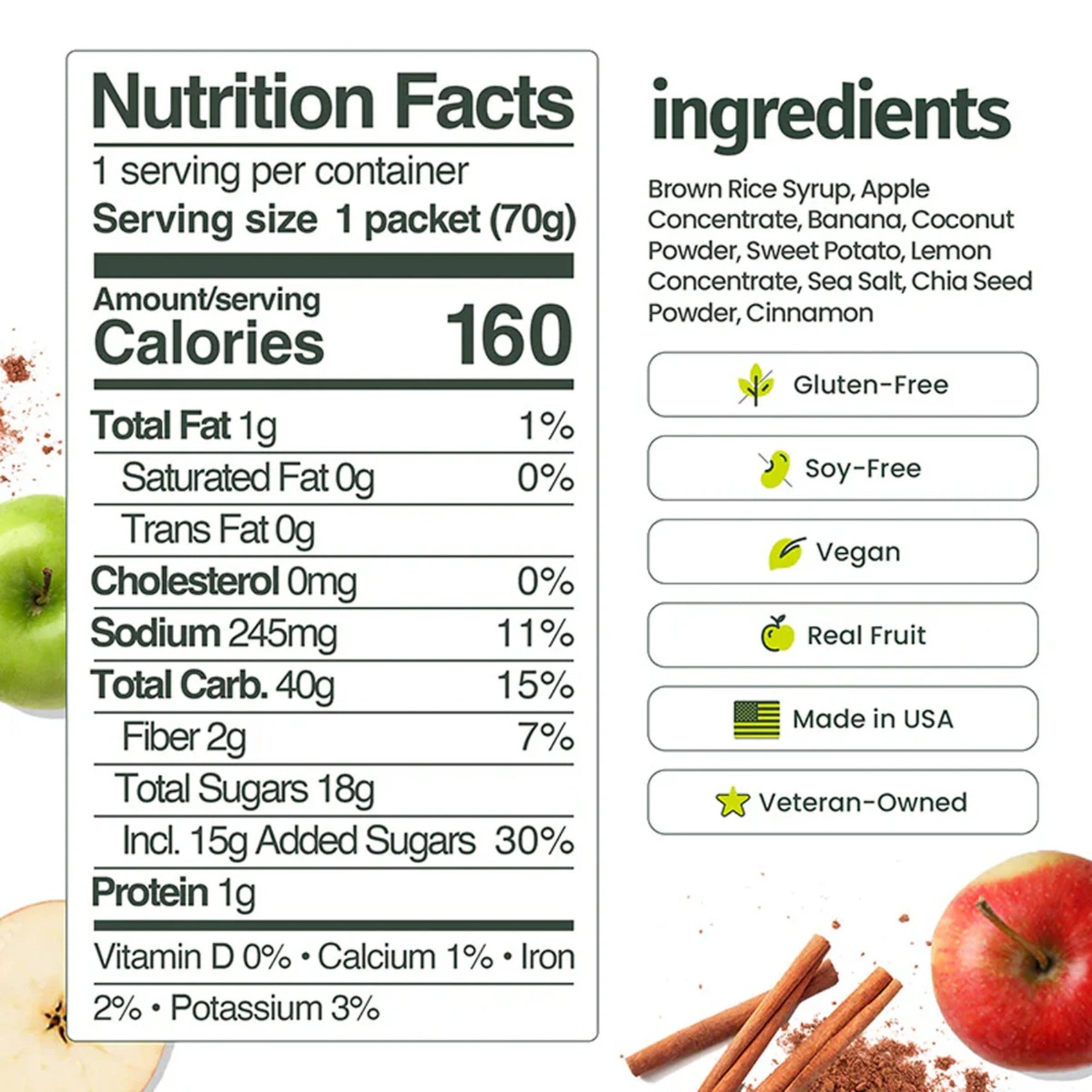 Huma Chia Energy Gel Ultra 40g Carbs