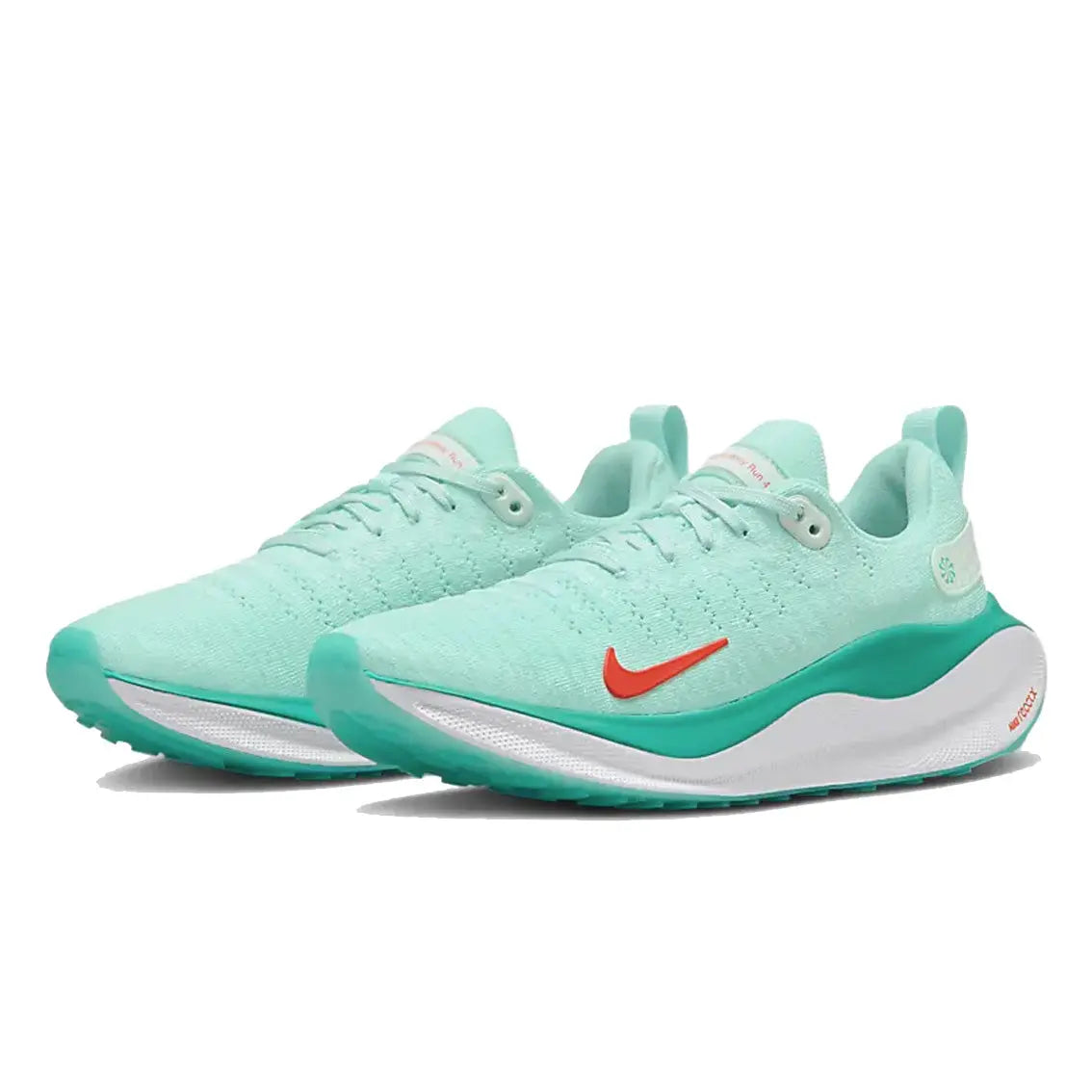 Womens Nike ReactX Infinity Run 4 - Jade Ice / Picante Red / White