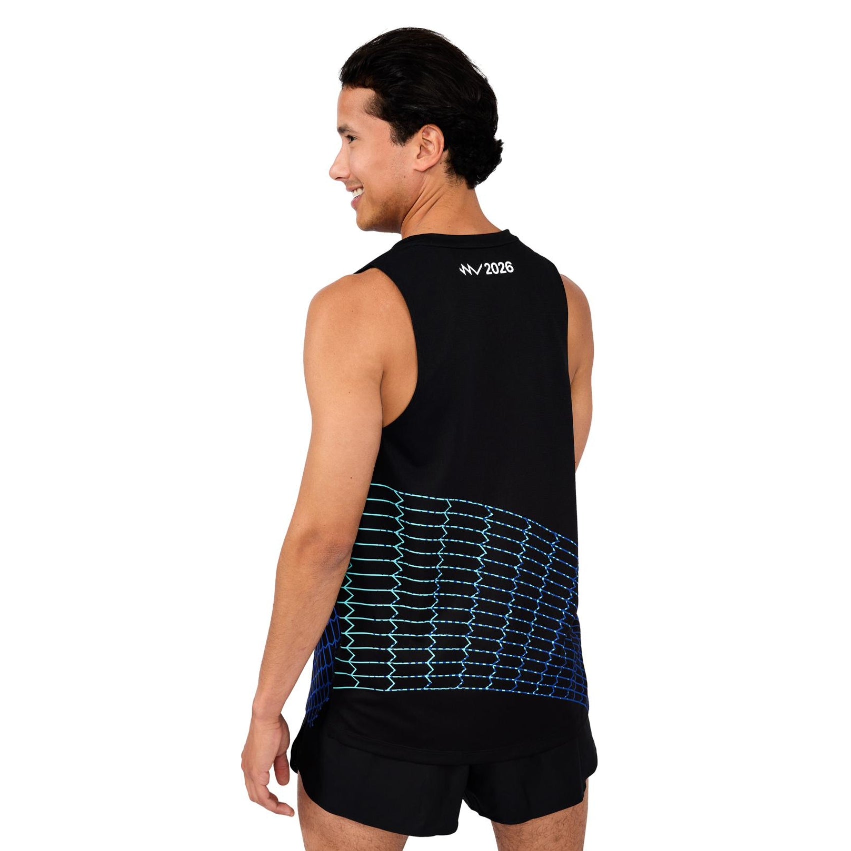 Mens ASICS Silver Singlet - Sydney Marathon 2026