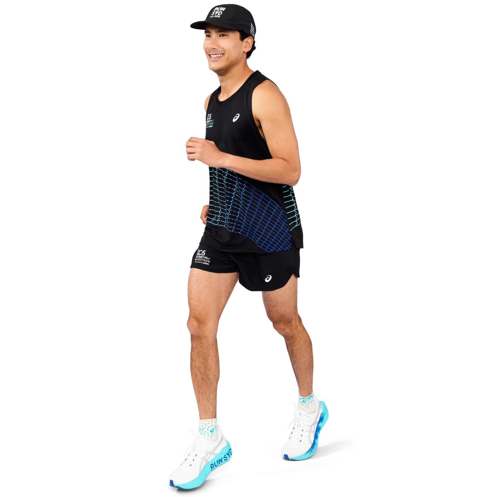 Mens ASICS Silver Singlet - Sydney Marathon 2026