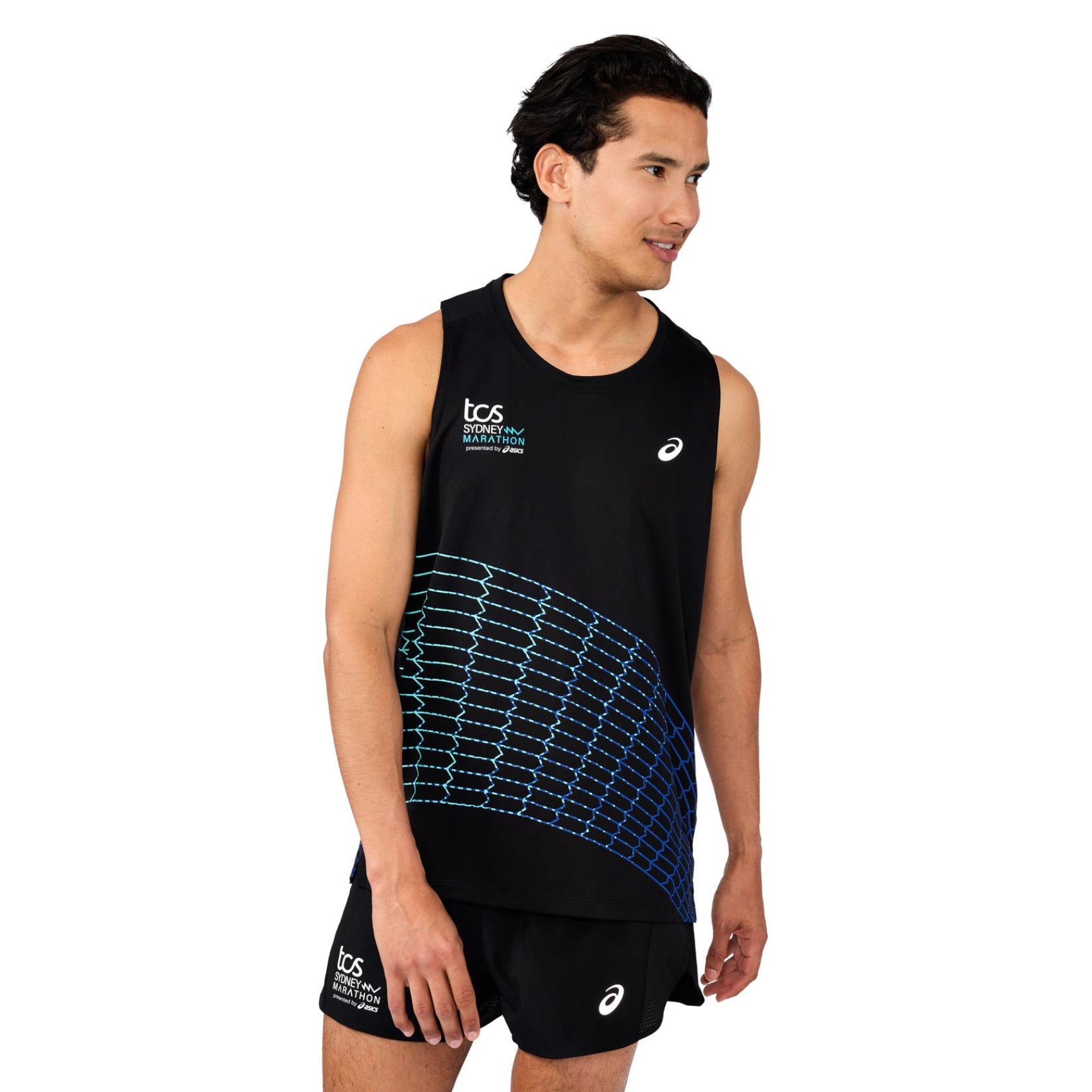 Mens ASICS Silver Singlet - Sydney Marathon 2026