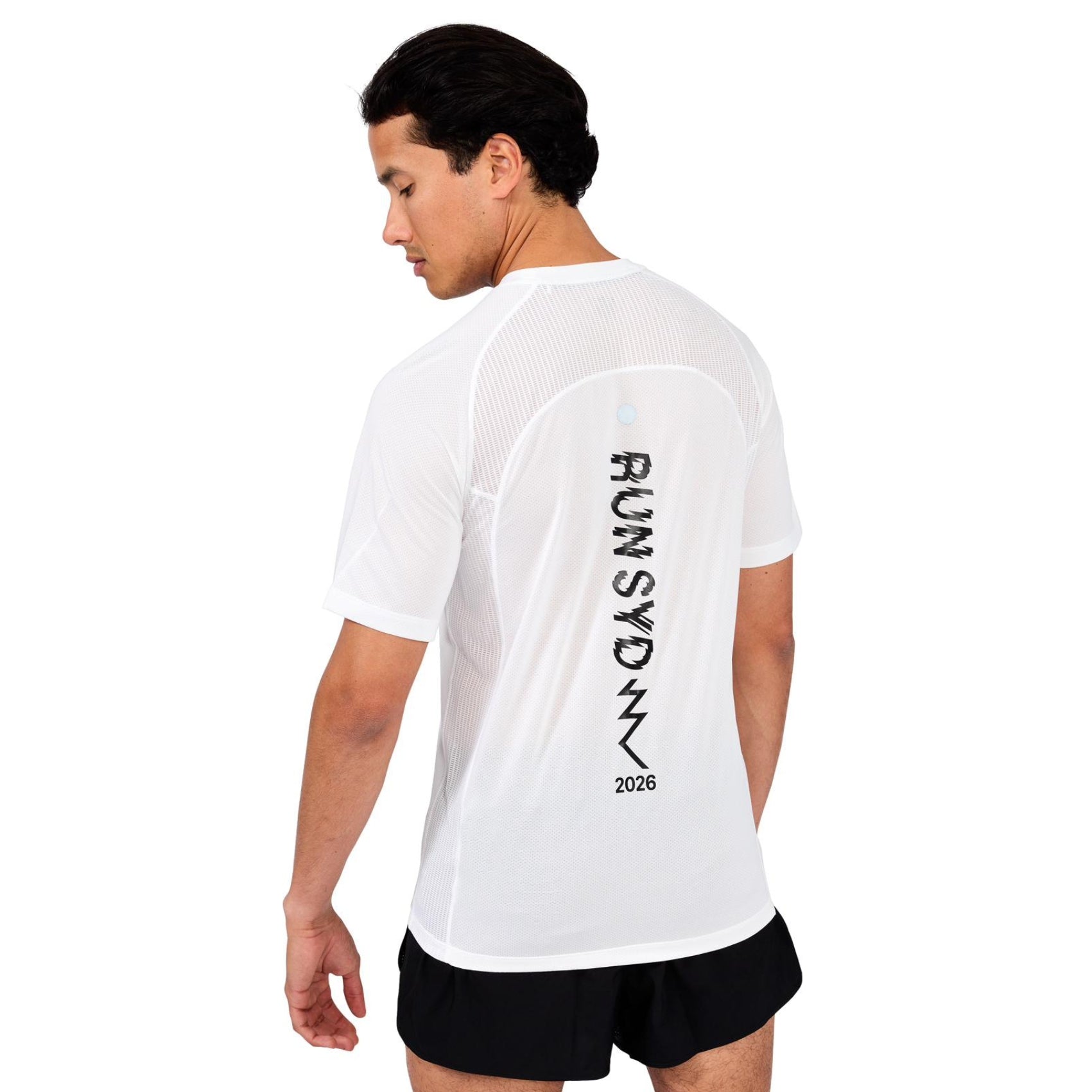 Mens ASICS Sydney Marathon Road Short Sleeve Top