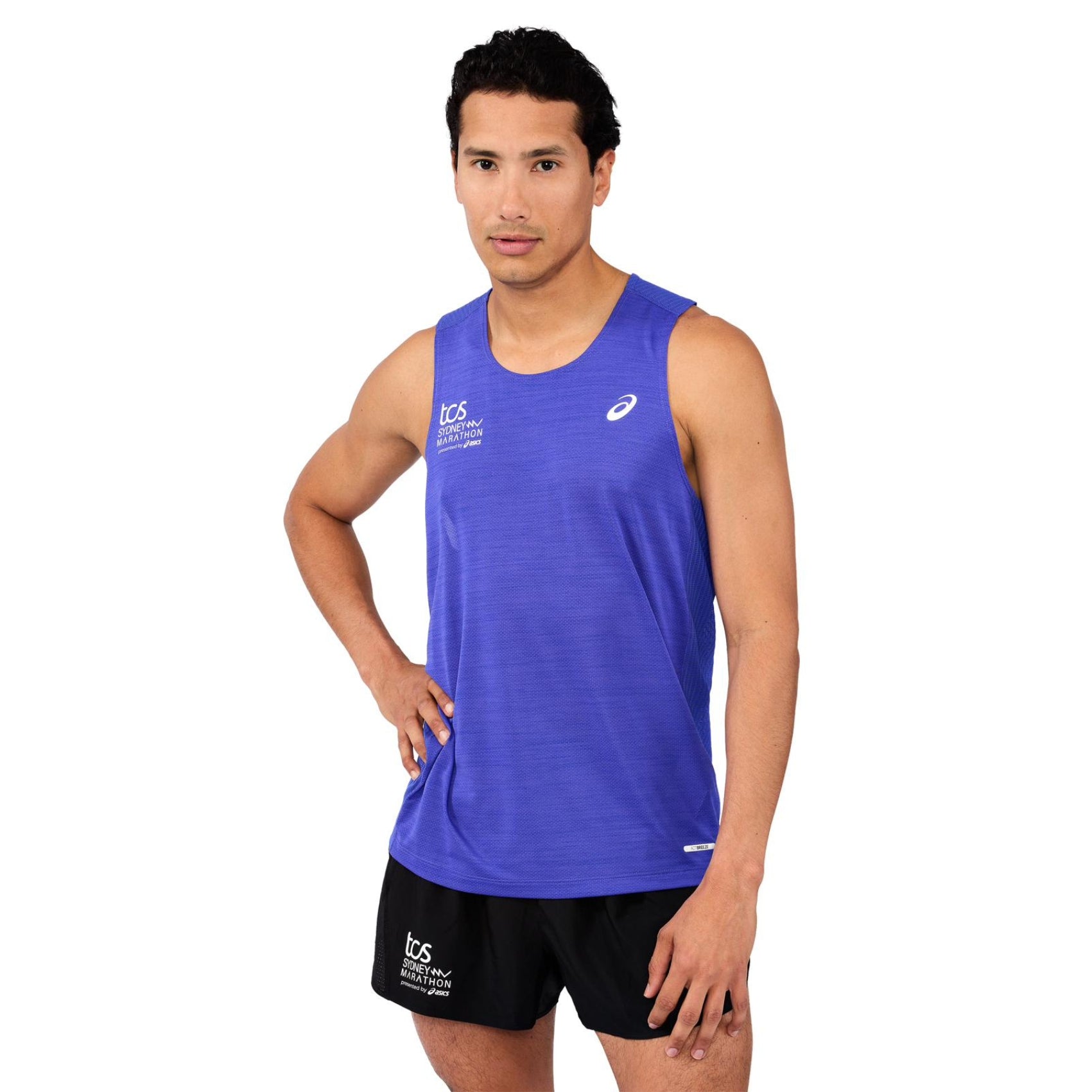 Mens ASICS Sydney Marathon Road Singlet