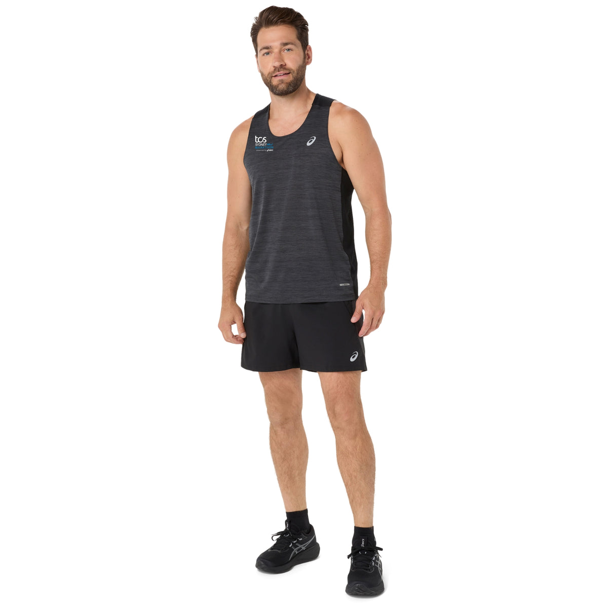 Mens ASICS Sydney Marathon Road Singlet