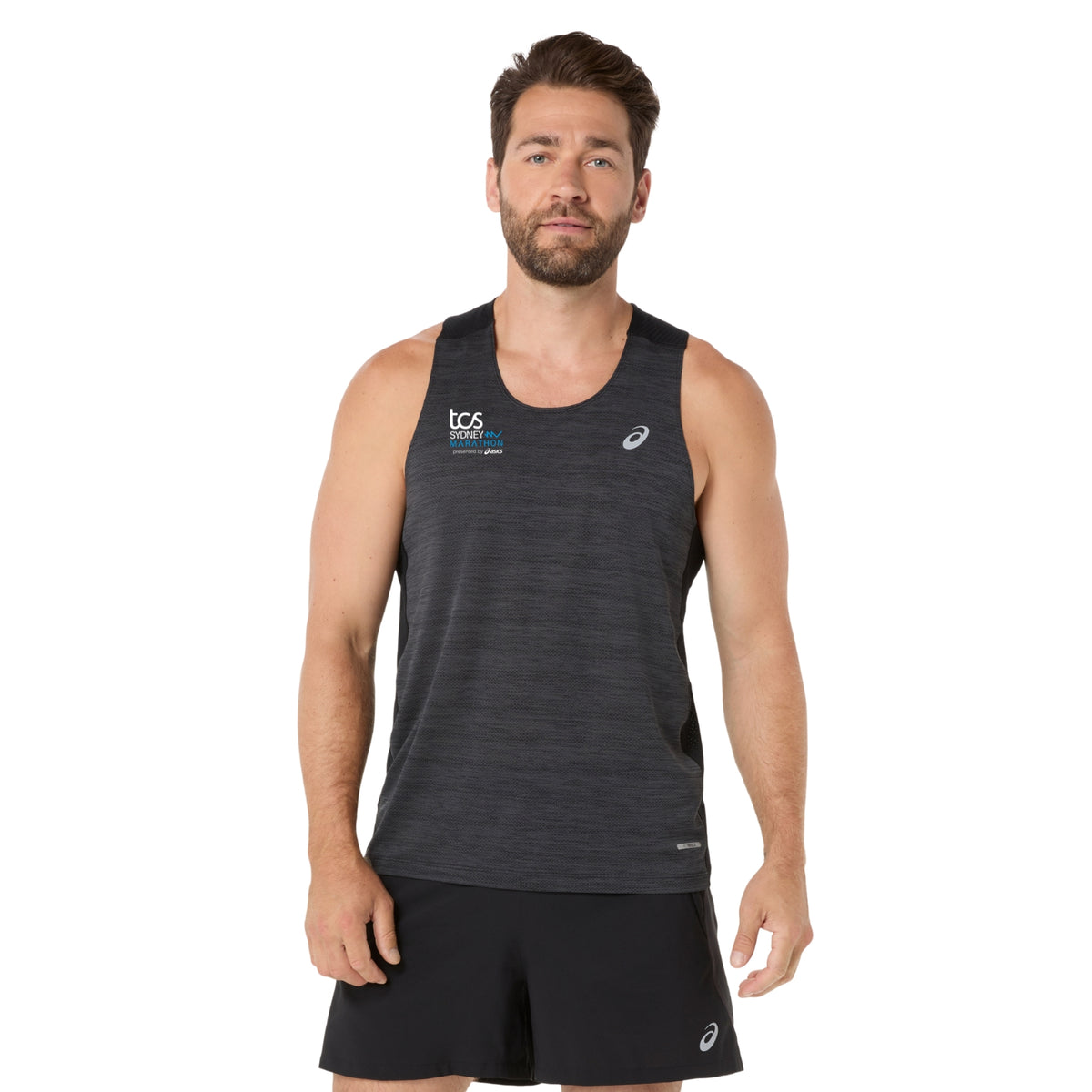 Mens ASICS Sydney Marathon Road Singlet