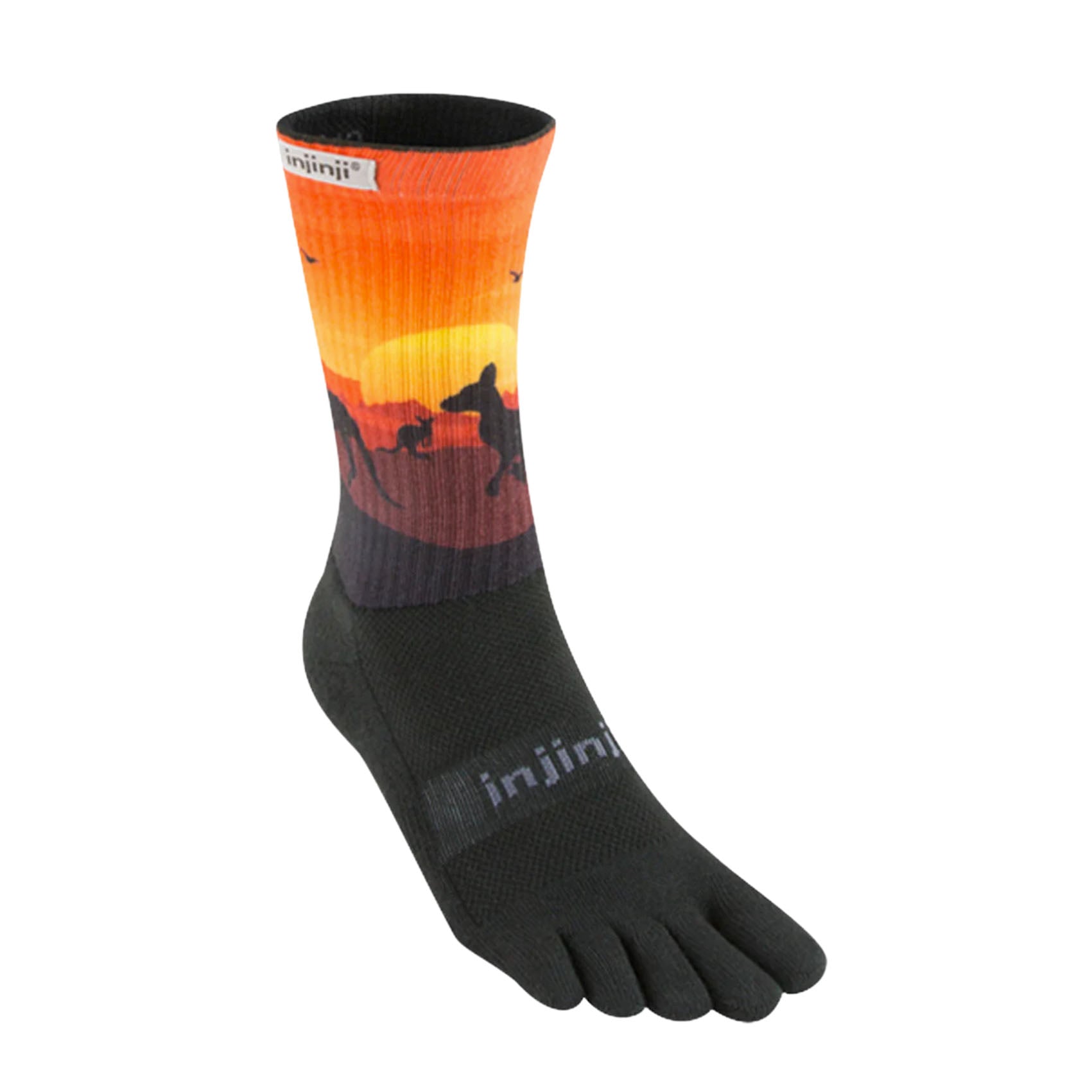 Mens Injinji Trail Midweight Crew Socks - Australiana Designed