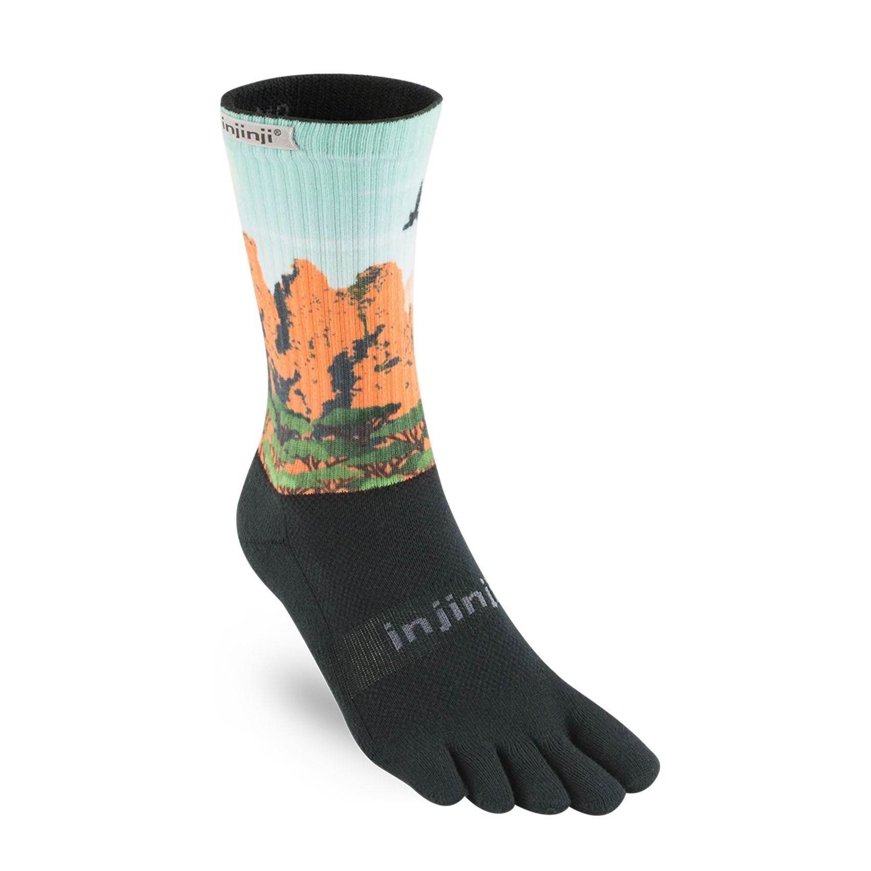 Mens Injinji Trail Midweight Crew Socks - Australiana Designed