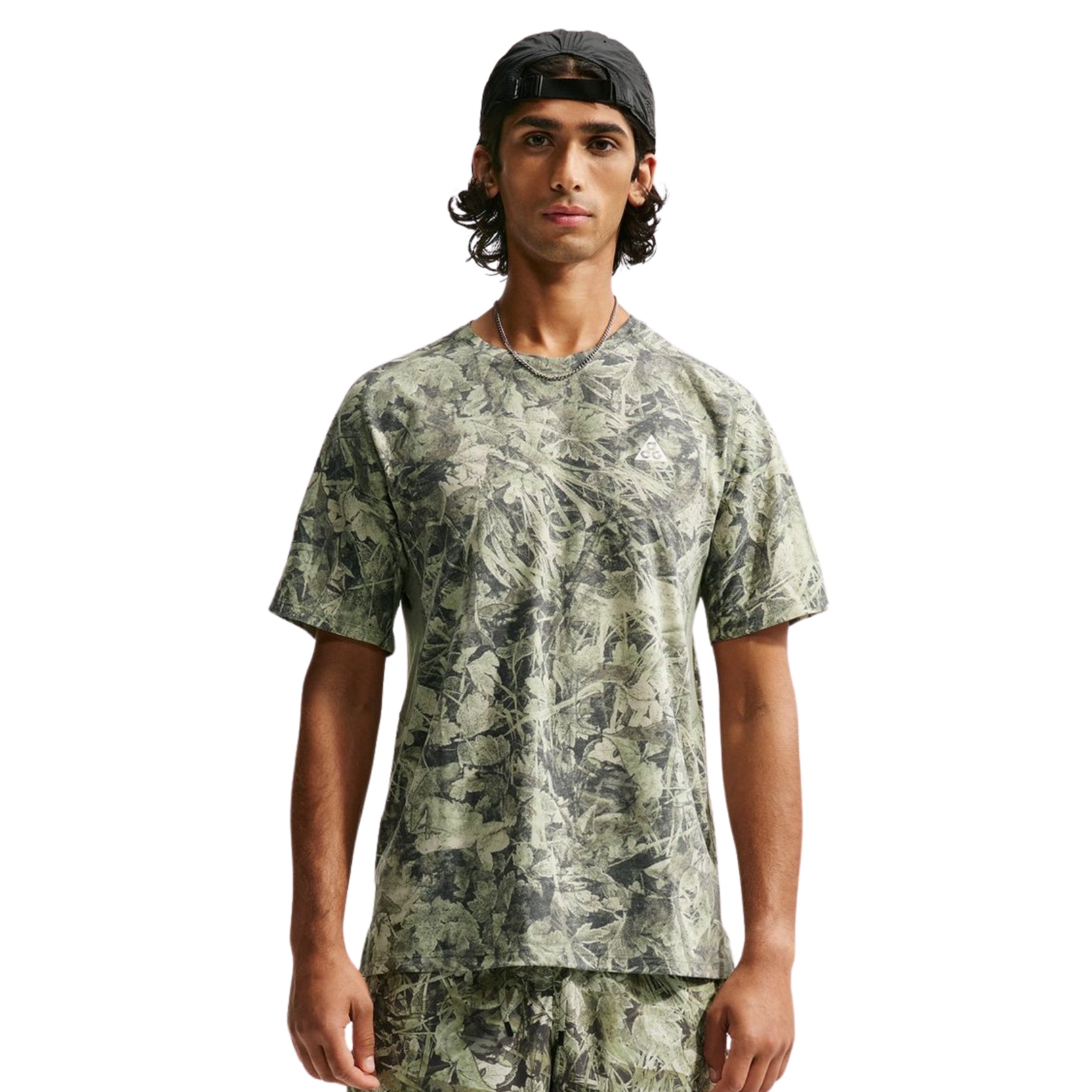 Mens Nike ACG Dri-FIT ADV Solar Chase Short-Sleeve Top Chamo Camo