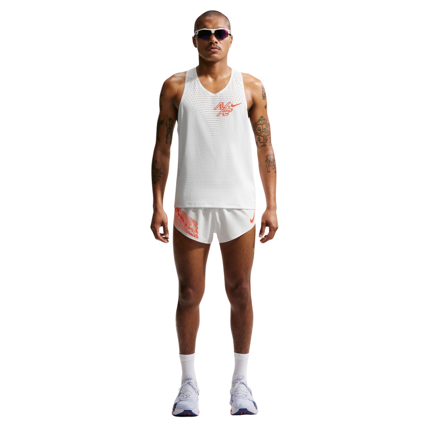 Mens Nike AeroSwift Dri-FIT ADV GFX Singlet | Lightweight