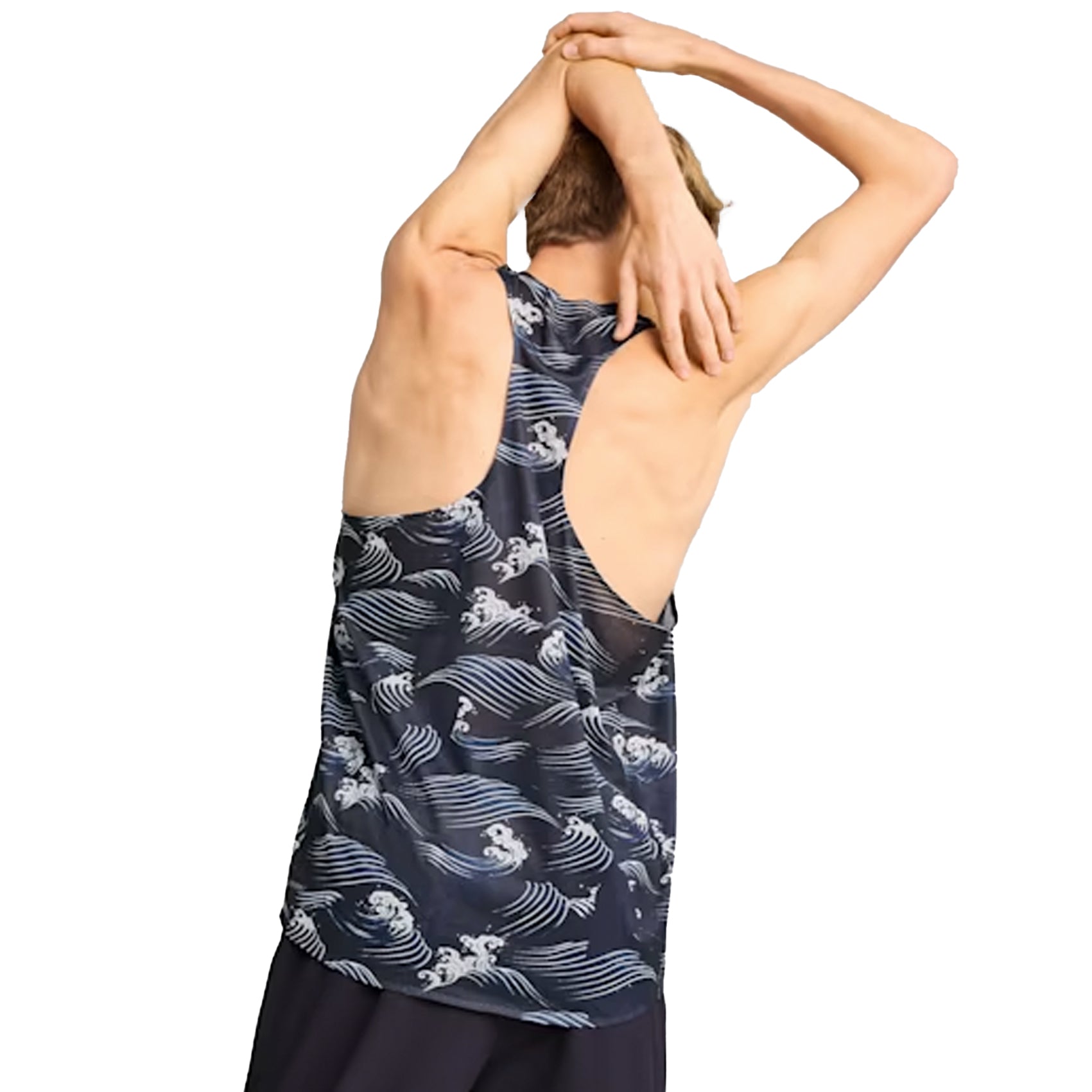 Mens PUMA x Saysky Singlet AOP | New Navy