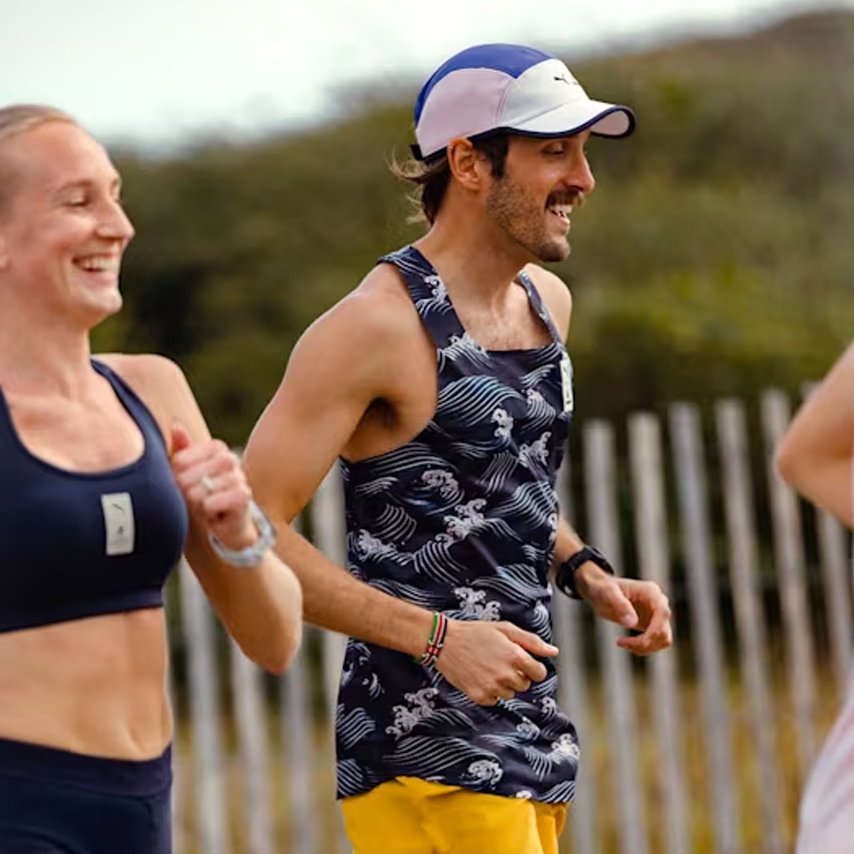 Mens PUMA x Saysky Singlet AOP | New Navy