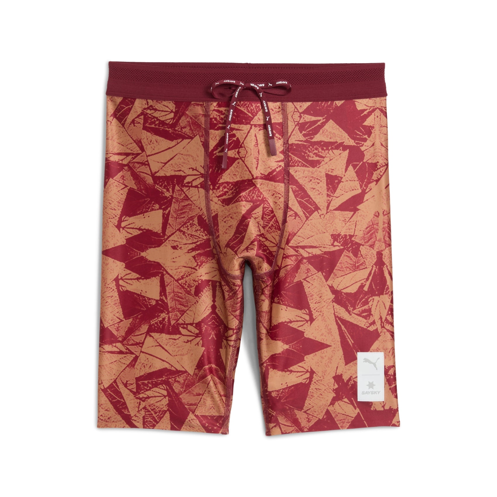 Mens PUMA x Saysky Short Tights AOP | Team Regal Red / AOP