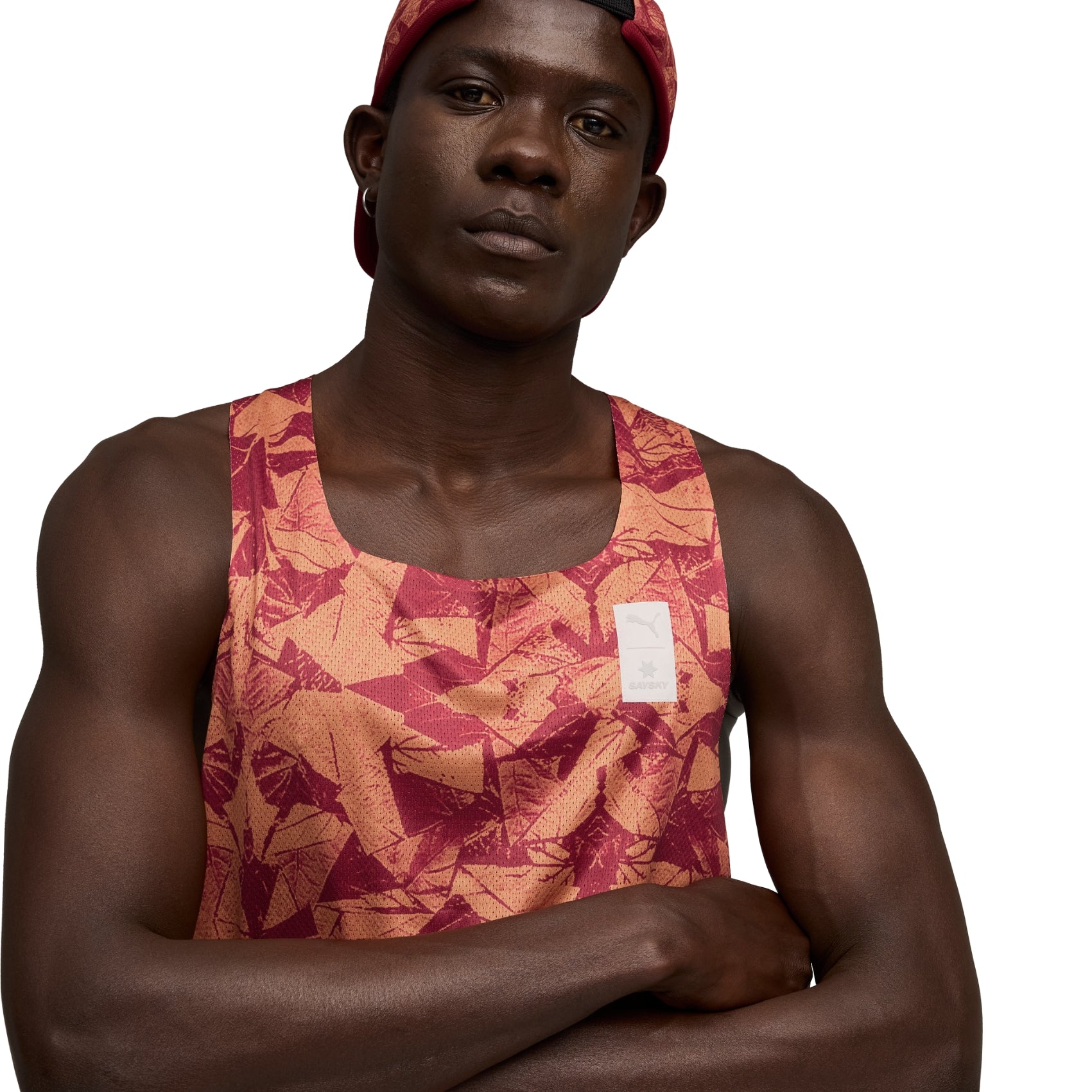 Mens PUMA x Saysky Singlet AOP | Technical Performance Running
