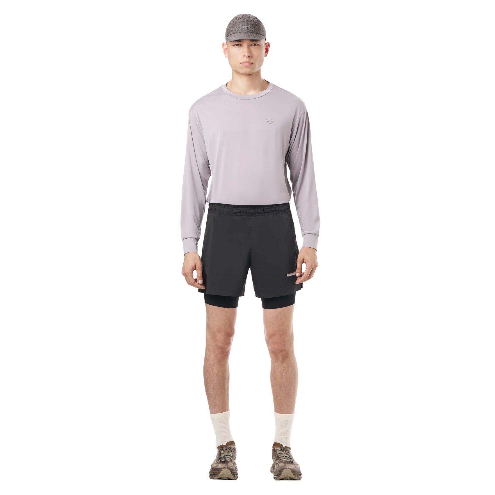 Mens Satisfy TechSilk 5 Inch Running Shorts | Black