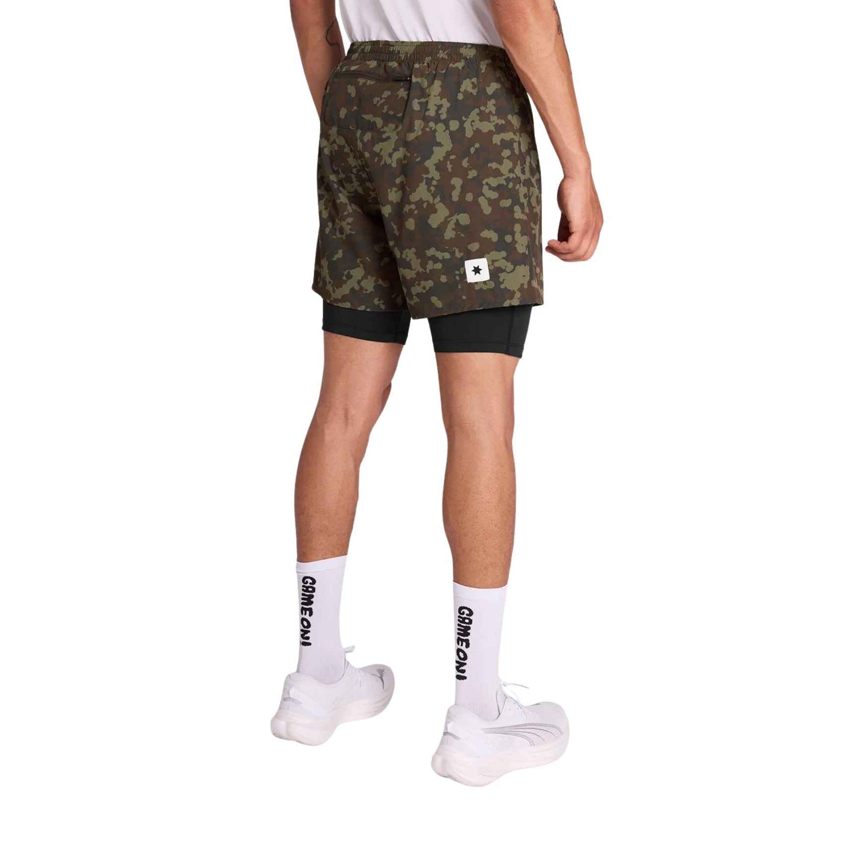 Mens Saysky Camo Pace 2-in-1 Shorts 5 Inch | Sand Camo