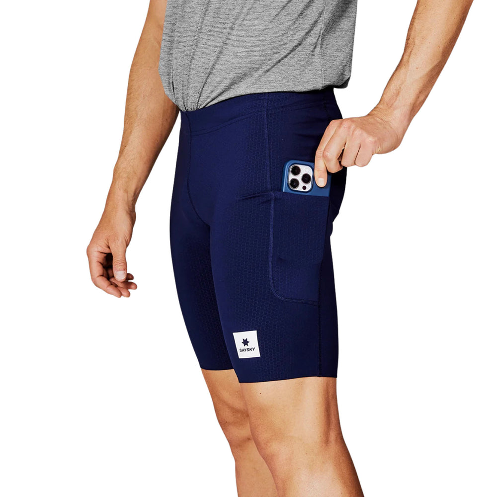 Mens Saysky Combat+ Short 9-Inch Tights | Running Tights with Pockets ...