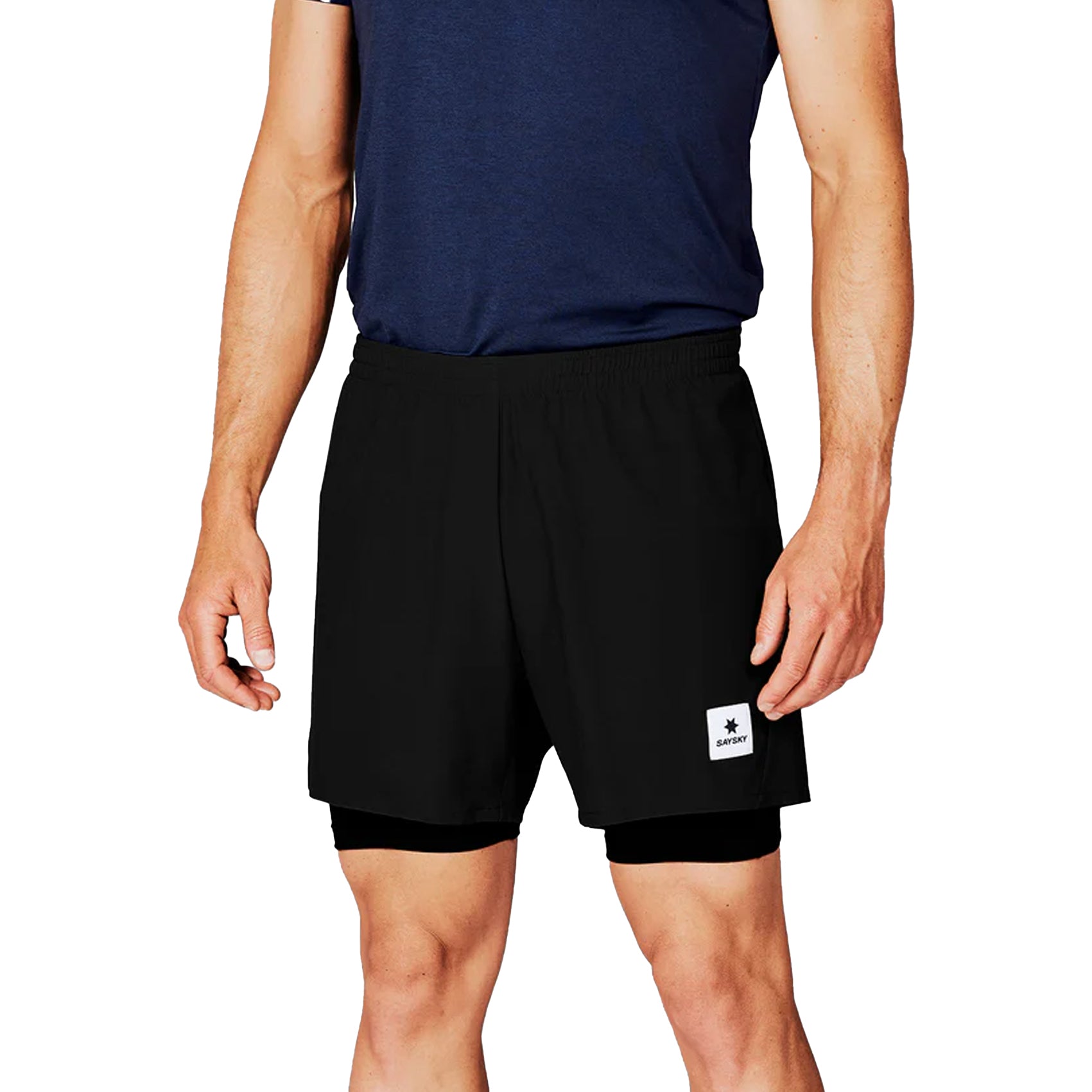 Mens Saysky Pace 2 in 1 Shorts 5 Inch | Running Shorts with Pockets