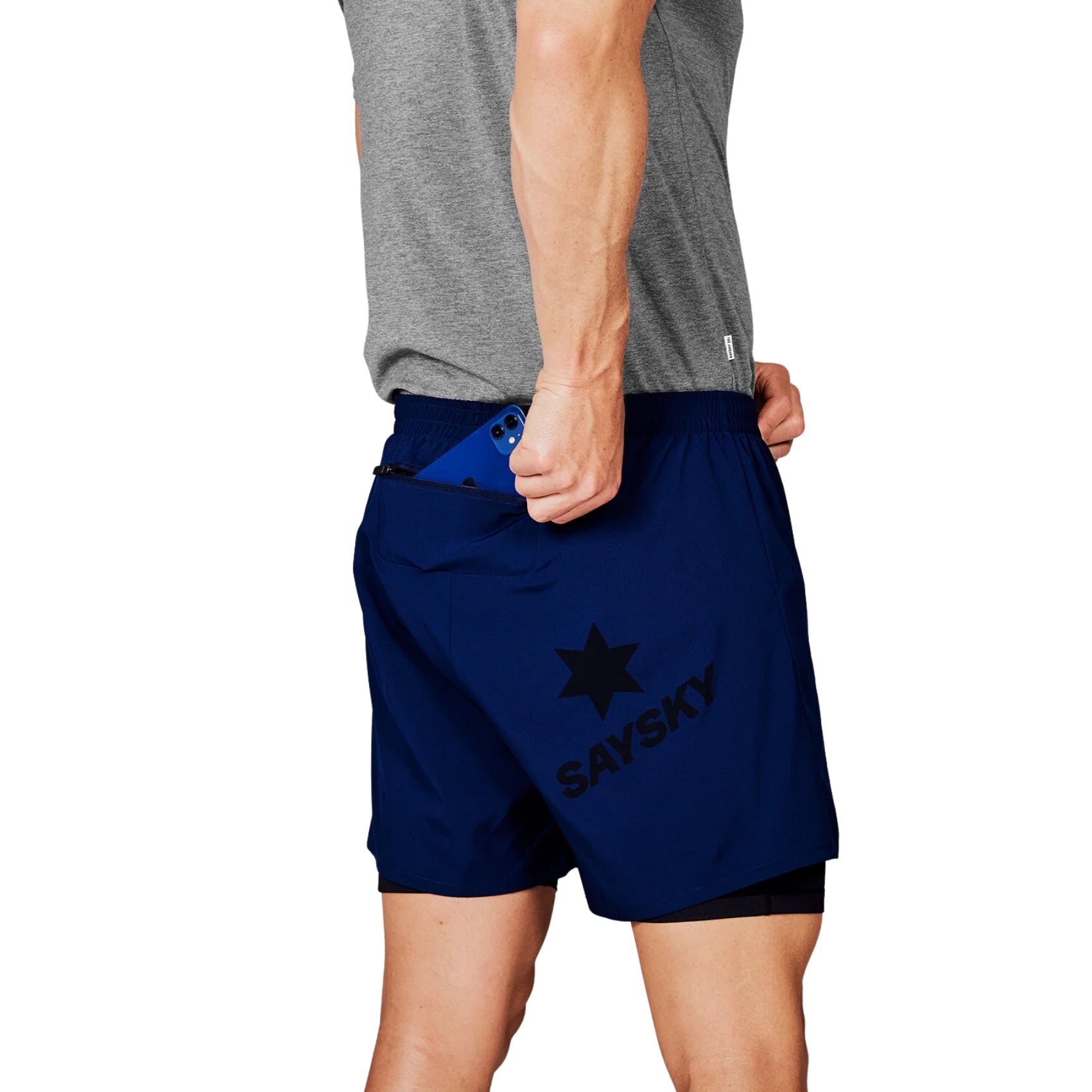 Mens Saysky Pace 2-in-1 Shorts 5 Inch