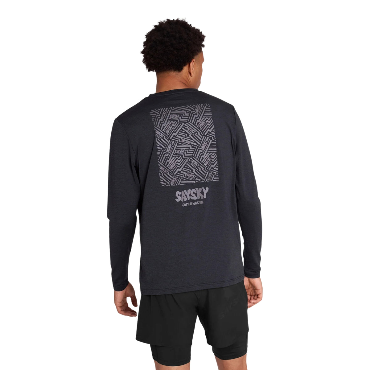 Mens Saysky Reflective Logo Pace Long Sleeve