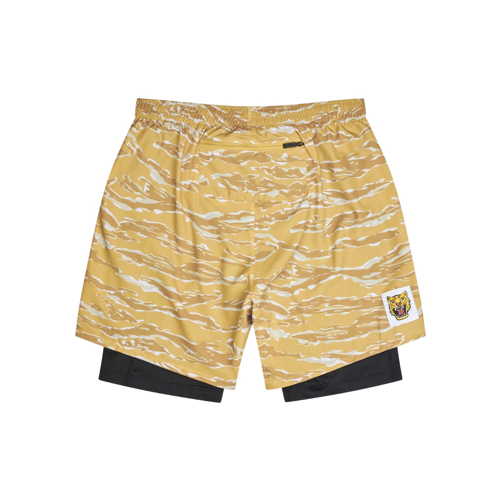 Mens Saysky Tiger Pace 2-in-1 Shorts 5 Inch | Yellow Camo