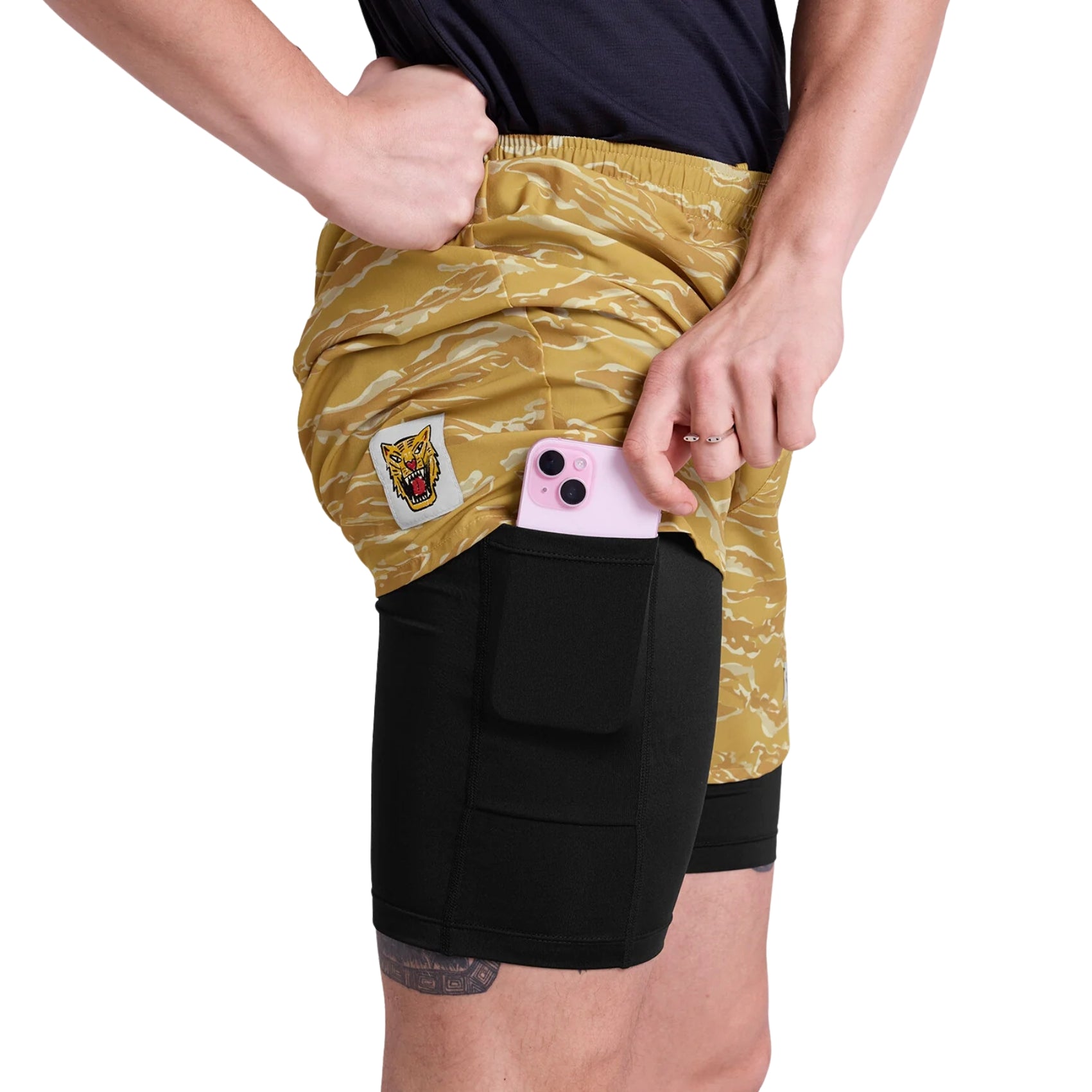 Mens Saysky Tiger Pace 2-in-1 Shorts 5 Inch