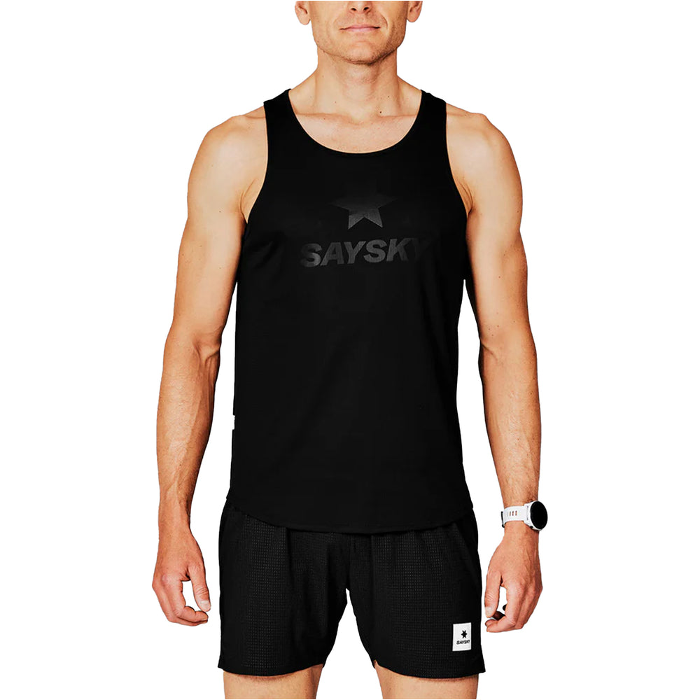 Mens Saysky Logo Flow Singlet | White