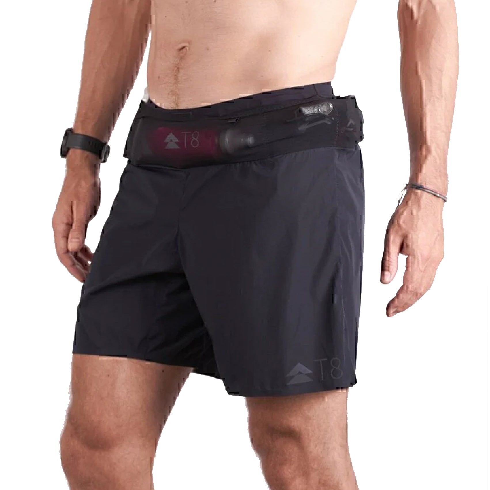 Mens T8 Sherpa Shorts V2 with Integrated Running Pocket Belt