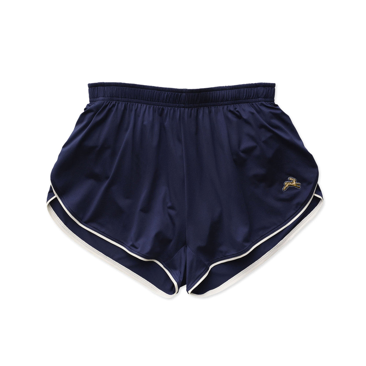 Mens Tracksmith 3-Inch Twilight Running Split Shorts | Navy / Ivory