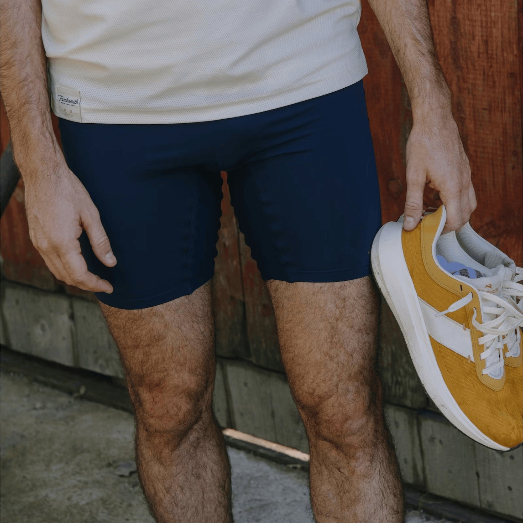 Mens Tracksmith 9-Inch Lined Turnover Half Tights