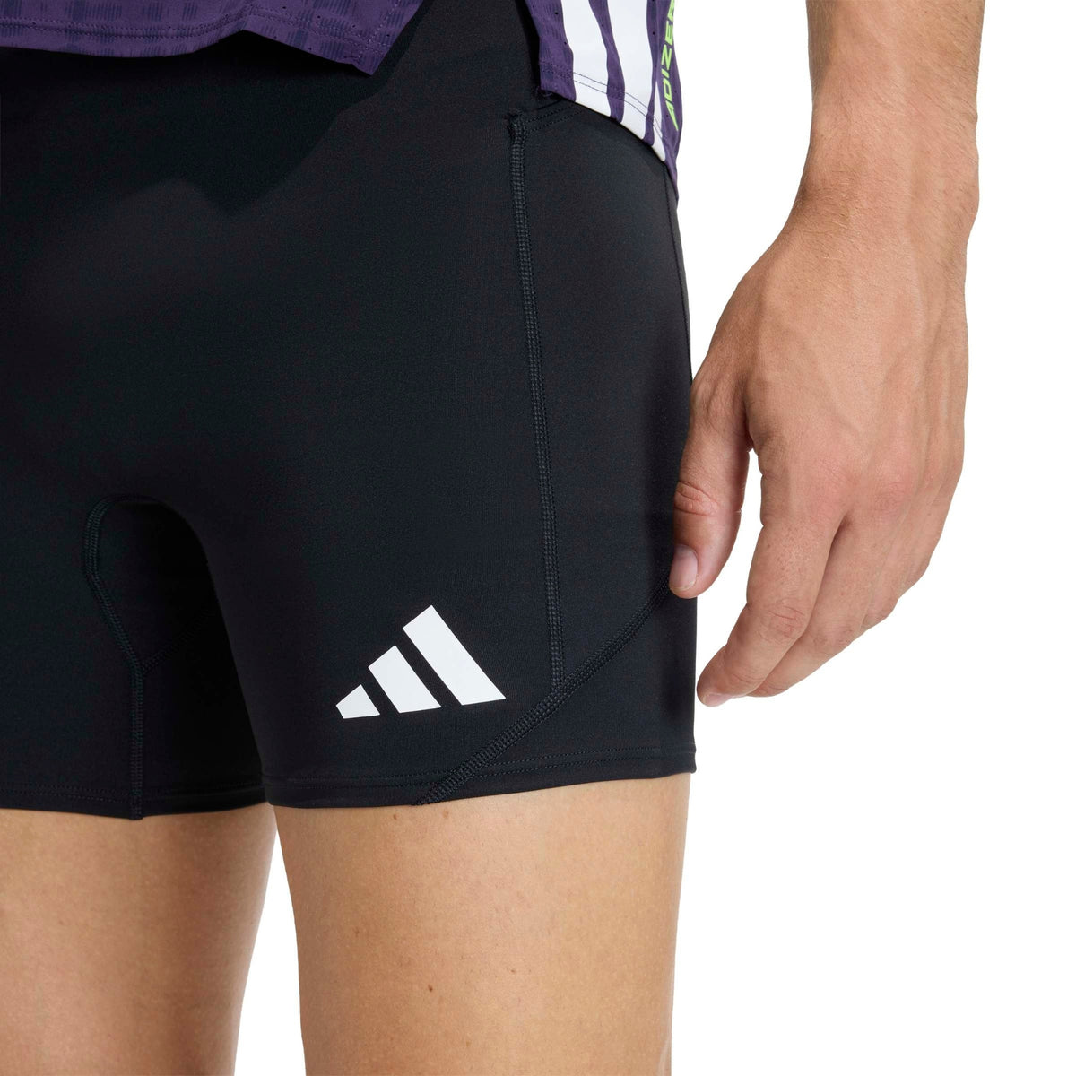 Mens adidas Adizero Running Short Pocket Tights