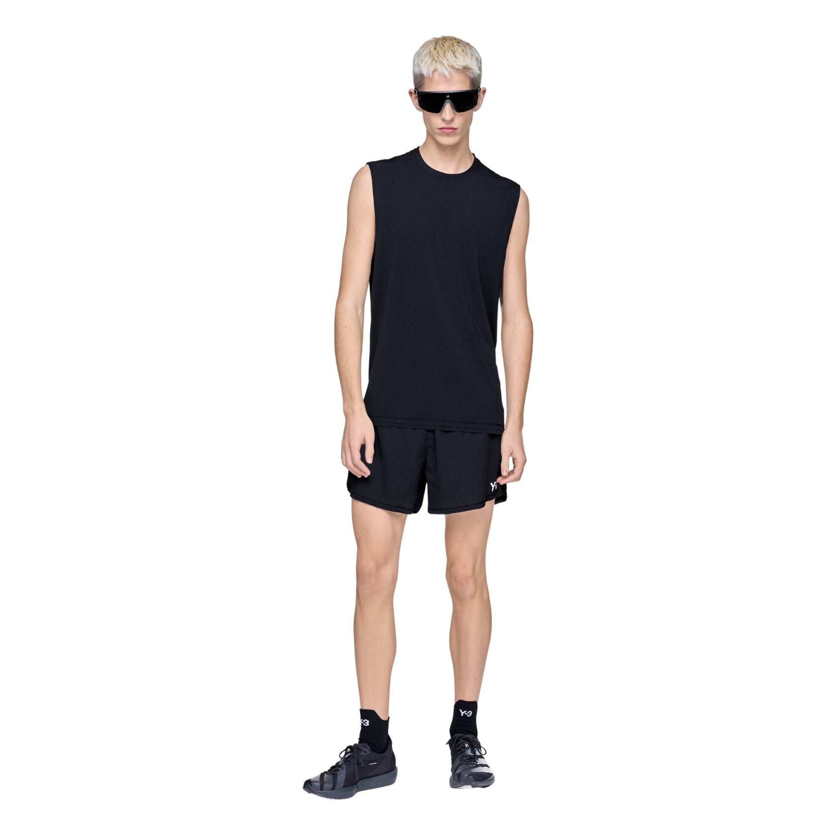 Mens adidas Y-3 Run Tank | Black