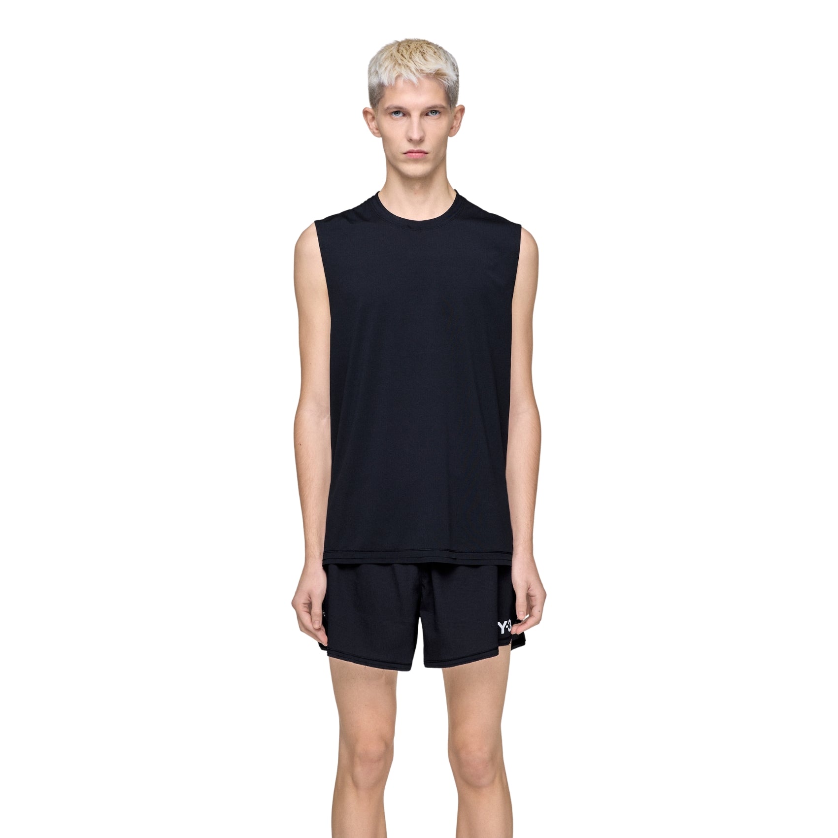 Mens adidas Y-3 Run Tank | Black