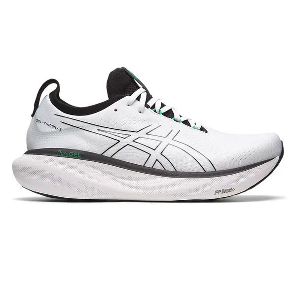 Mens ASICS GEL-Nimbus 25 White/ Black