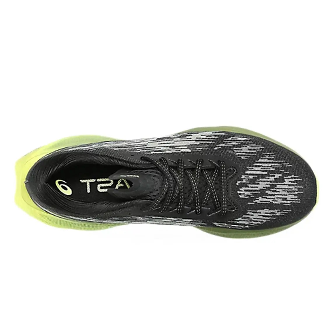 Mens ASICS Novablast 3 Black Dried Leaf Green
