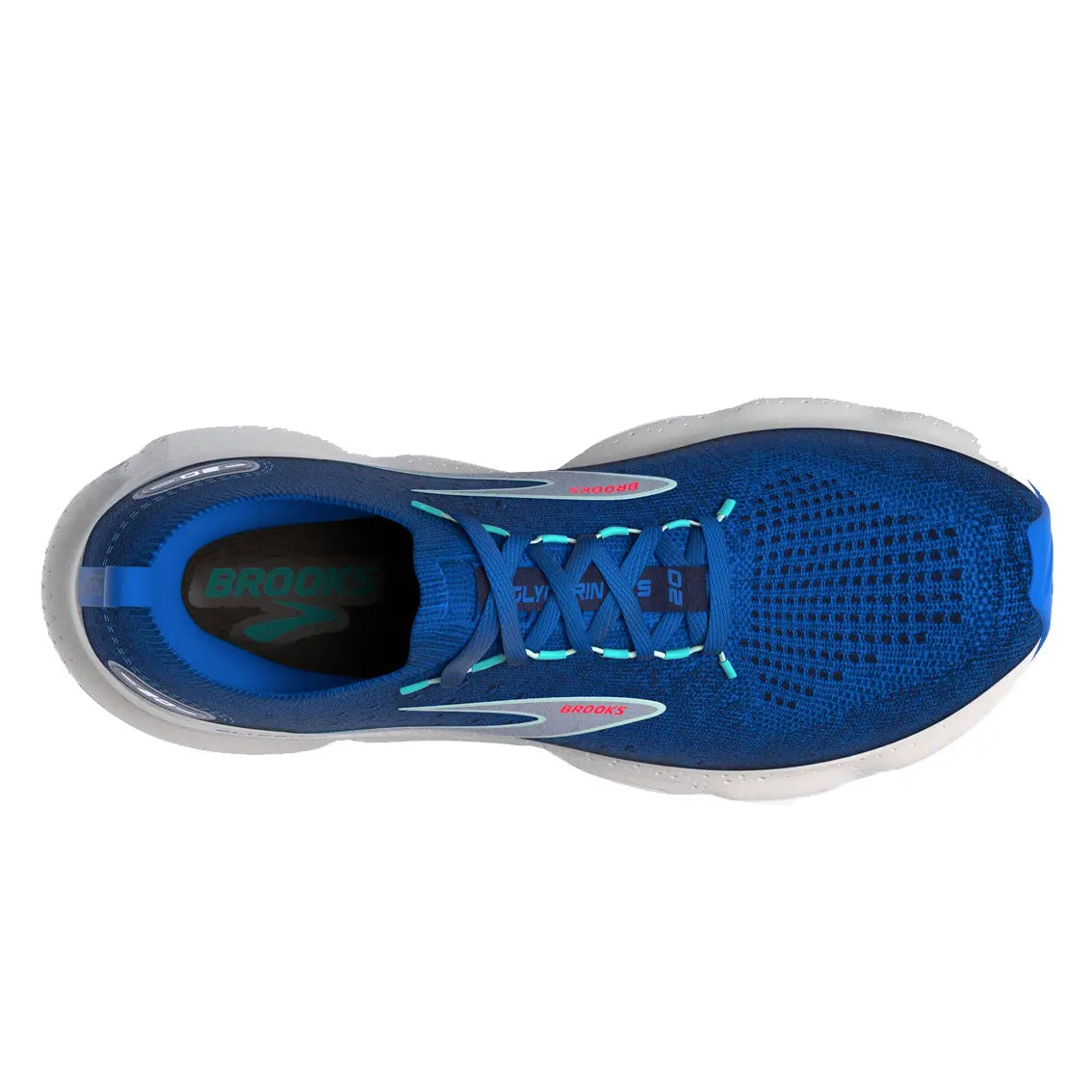 Mens Brooks Glycerin StealthFit 20 - Surf The Web / Peacoat / White