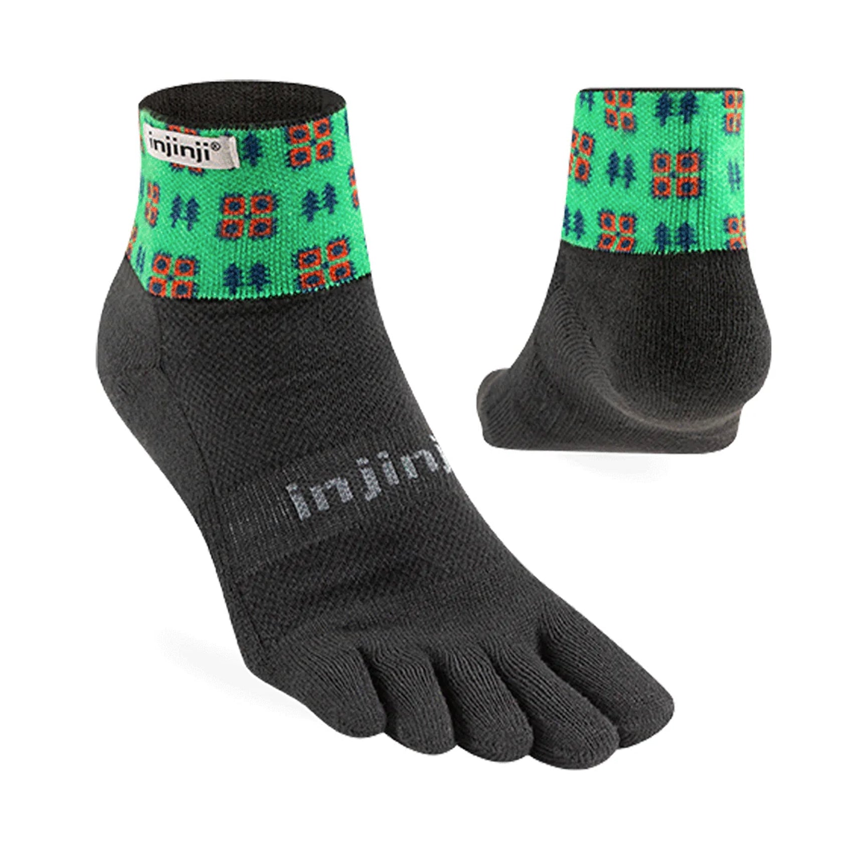 Mens Injinji Trail Artist Designed Mini-Crew Socks