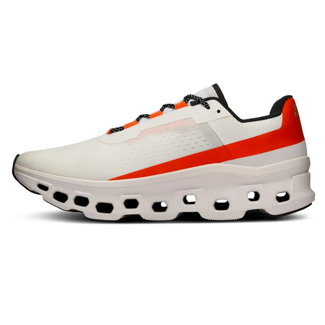 Mens On Running Cloudmonster - Undyed White / Flame