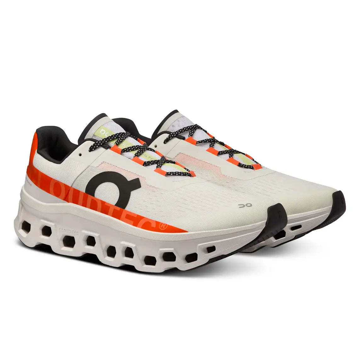 Mens On Running Cloudmonster - Undyed White / Flame