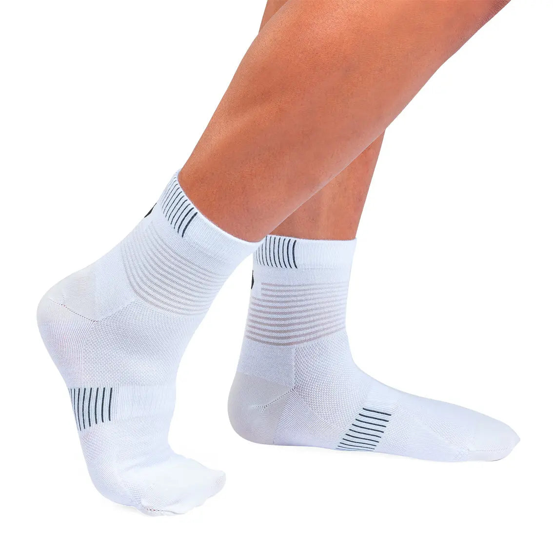 Mens On Running Ultralight Mid Sock - White / Black (S23)