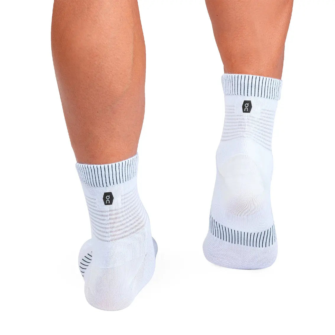 Mens On Running Ultralight Mid Sock - White / Black (S23)