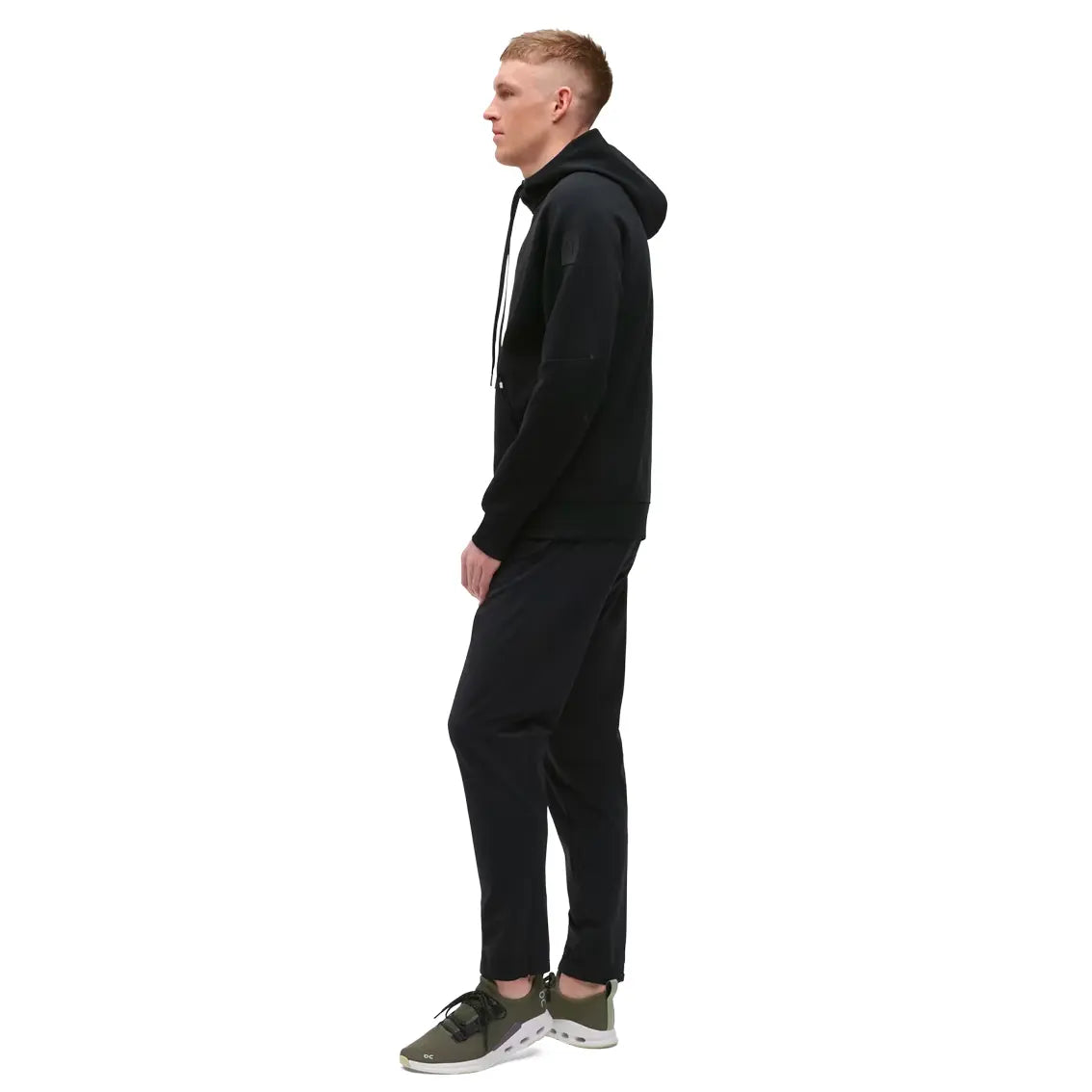 Mens On Running Zipped Hoodie - Black