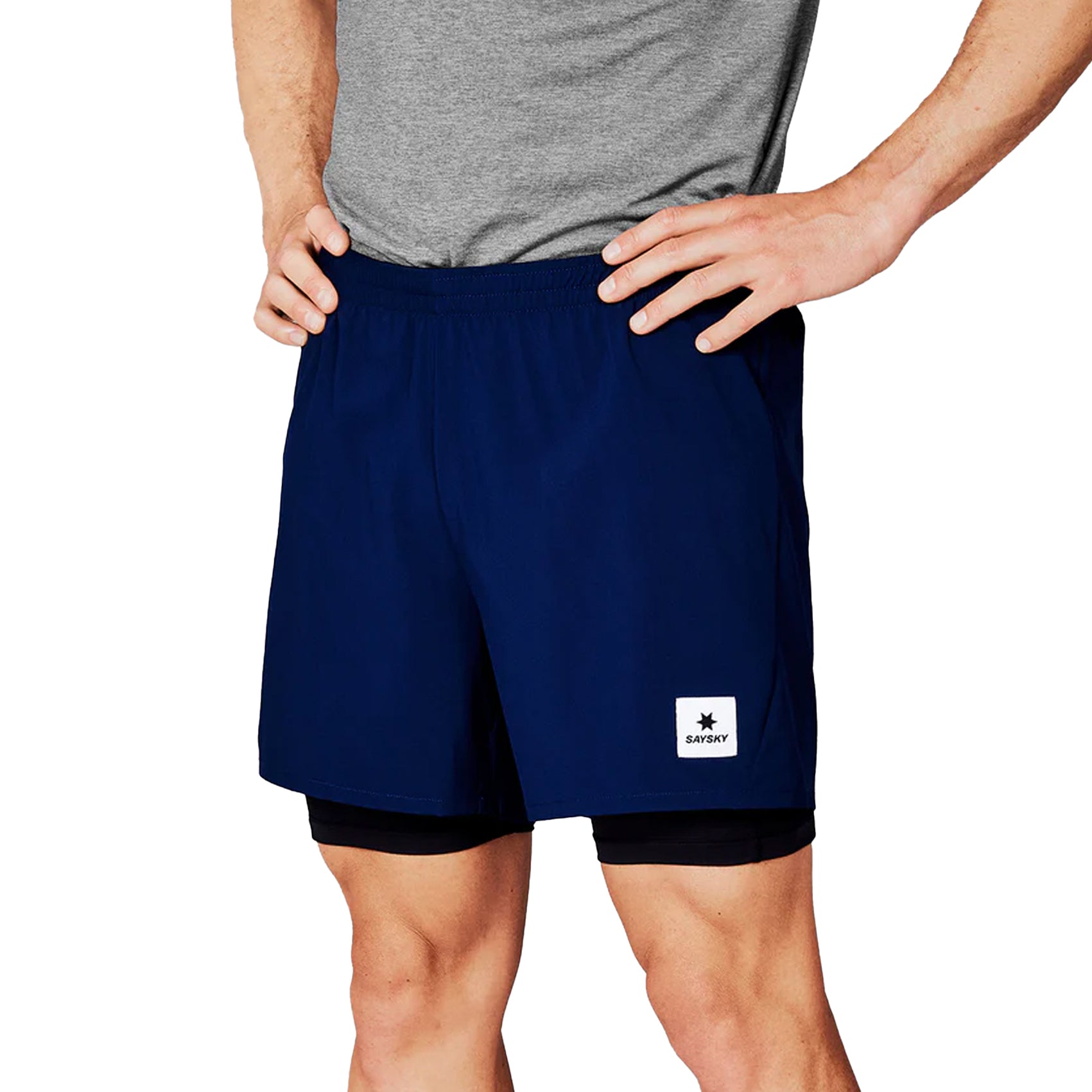 Mens Saysky Pace 2 in 1 Shorts 5"