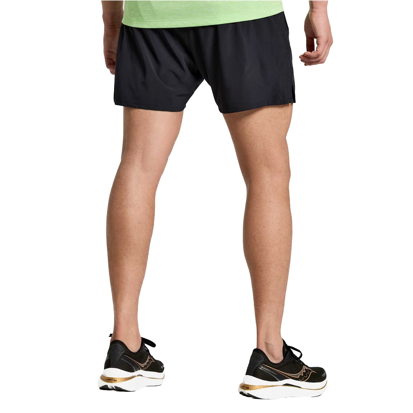 Mens Saucony Outpace 5 Inch Running Shorts | Black