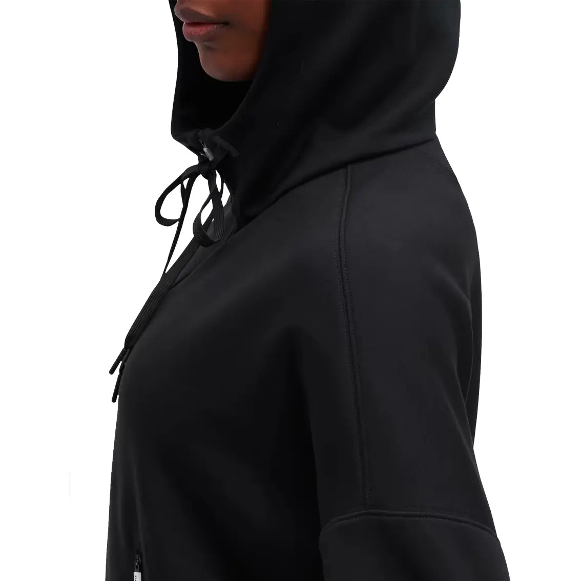 Womens On Running Zipped Hoodie - Black