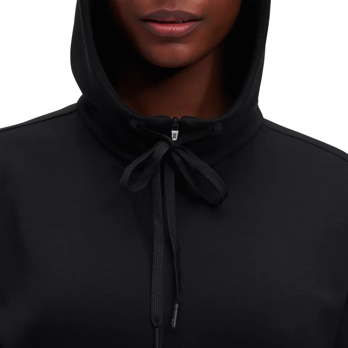 Womens On Running Zipped Hoodie - Black